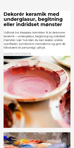 Anteprima del sito minkreativitet.dk, media di Danimarca per articoli sponsorizzati
