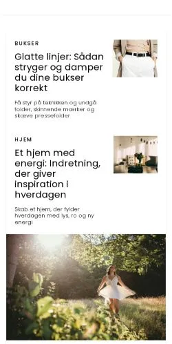 Forhåndsvisning av nettstedet modedyr.dk, medium fra Danmark for sponsede artikler