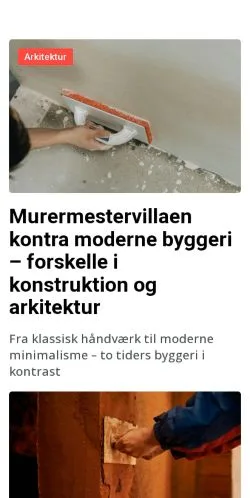 Anteprima del sito murerarbejder.dk, media di Danimarca per articoli sponsorizzati
