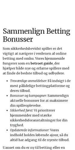Anteprima del sito mybetting.dk, media di Danimarca per articoli sponsorizzati