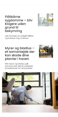 스폰서 기사용 덴마크 매체 nyeskadedyr.dk 사이트 미리보기