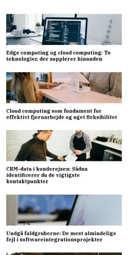 Förhandsvisning av webbplatsen nyestesoftware.dk, medium i Danmark för sponsrade artiklar