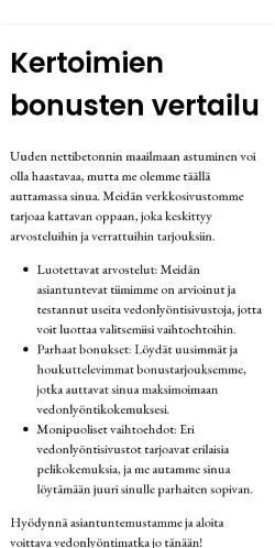 Anteprima del sito peliurheilu.fi, media di Finlandia per articoli sponsorizzati