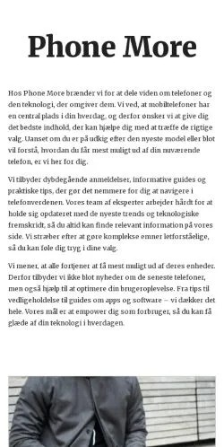 Vorschau der Website phonemore.dk, Medium aus Dänemark für gesponserte Artikel