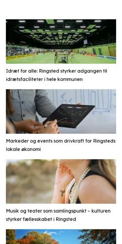 Anteprima del sito ringstedavisen.dk, media di Danimarca per articoli sponsorizzati
