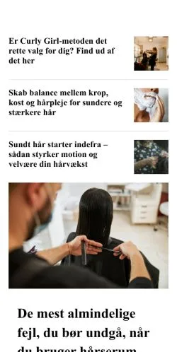 Anteprima del sito smukthaar.dk, media di Danimarca per articoli sponsorizzati