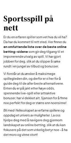 Vista previa del sitio spillbonuskode.com, medio de Noruega para artículos patrocinados
