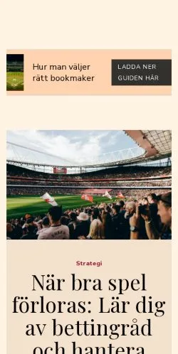 스폰서 기사용 스웨덴 매체 svenskaodds.se 사이트 미리보기