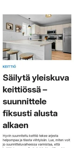 스폰서 기사용 핀란드 매체 talonomistaja.fi 사이트 미리보기
