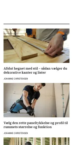 Podgląd witryny toemrerarbejde.dk, medium z kraju Dania do artykułów sponsorowanych
