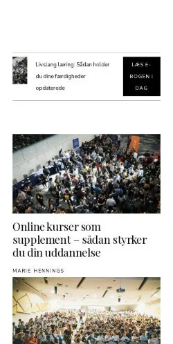 Forhåndsvisning af uddannelsescentrum.dk, medie fra Danmark til sponsorerede artikler