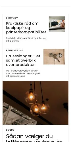 Preview of the vardeviden.dk website, a media outlet in Denmark for sponsored articles