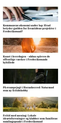 Podgląd witryny voresfrederikssund.dk, medium z kraju Dania do artykułów sponsorowanych