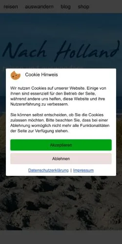 Anteprima del sito Nach Holland, media di Germania per articoli sponsorizzati