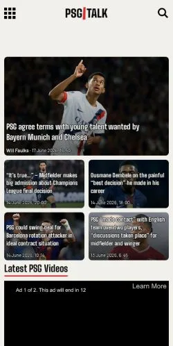 Anteprima del sito PSG Talk, media di Stati Uniti per articoli sponsorizzati