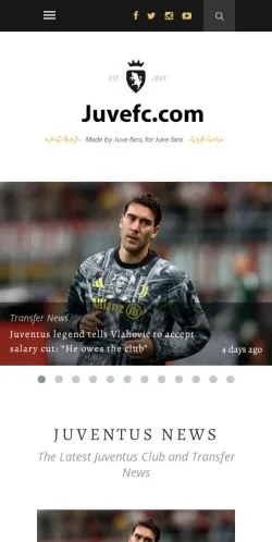 Preview of the Juvefc website, a media outlet in United Kingdom for sponsored articles