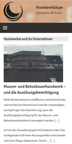 Anteprima del sito Handwerkslupe, media di Germania per articoli sponsorizzati