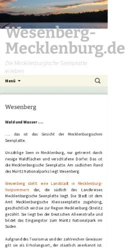 스폰서 기사용 독일 매체 Wesenberg-Mecklenburg 사이트 미리보기