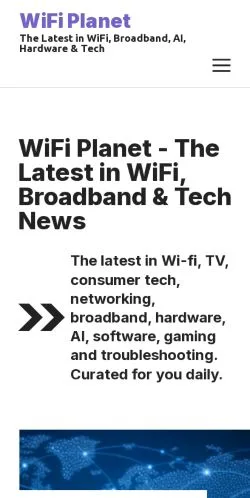 Voorbeeld van de site WiFi Planet, medium uit Verenigde Staten voor gesponsorde artikelen