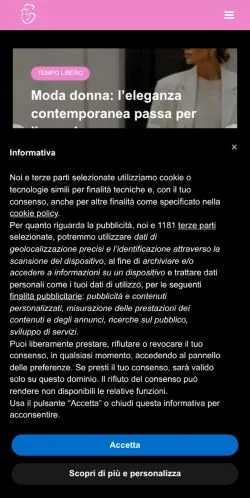 Anteprima del sito Mammastobene, media di Italia per articoli sponsorizzati