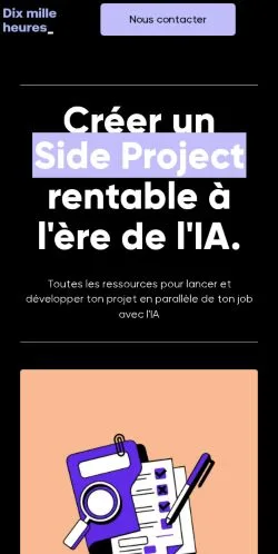 Anteprima del sito Dix Mille Heures, media di Francia per articoli sponsorizzati