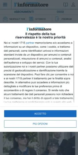 Anteprima del sito Informatore Vigevanese, media di Italia per articoli sponsorizzati