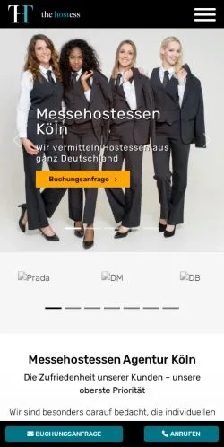 Anteprima del sito Messehostess Agentur Köln, media di Germania per articoli sponsorizzati