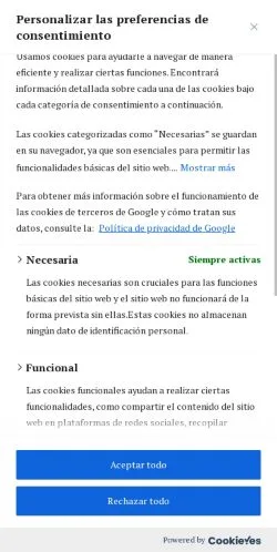 스폰서 기사용 스페인 매체 Gaceta del Turismo - 사이트 미리보기