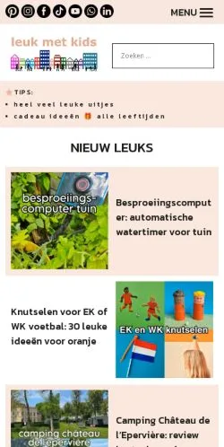 Podgląd witryny Leuk Met Kids, medium z kraju Holandia do artykułów sponsorowanych