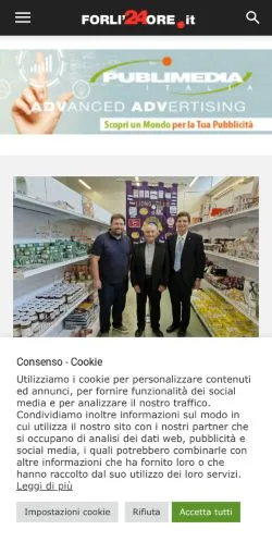 Podgląd witryny Forli24ore, medium z kraju Włochy do artykułów sponsorowanych