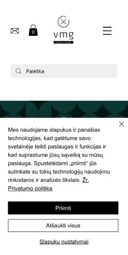 Podgląd witryny VMGonline, medium z kraju Litwa do artykułów sponsorowanych