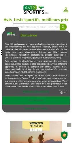 Anteprima del sito Avis Sportifs, media di Francia per articoli sponsorizzati