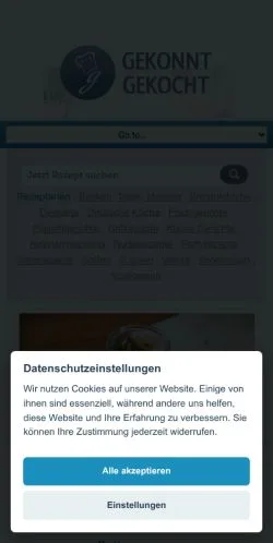 Podgląd witryny Gekonnt Gekocht, medium z kraju Niemcy do artykułów sponsorowanych