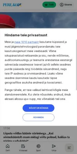 Anteprima del sito Pere ja Kodu, media di Estonia per articoli sponsorizzati