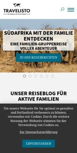 Anteprima del sito Travelisto, media di Germania per articoli sponsorizzati