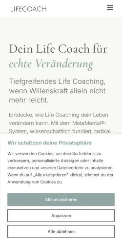 Podgląd witryny lifecoach, medium z kraju Niemcy do artykułów sponsorowanych