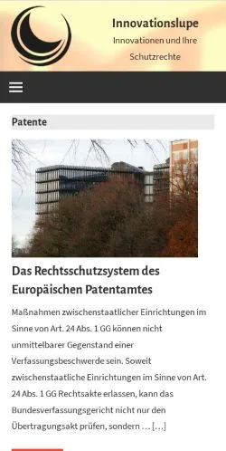 Anteprima del sito Innovationslupe, media di Germania per articoli sponsorizzati