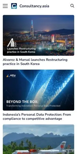 Anteprima del sito Consultancy Asia, media di Stati Uniti per articoli sponsorizzati