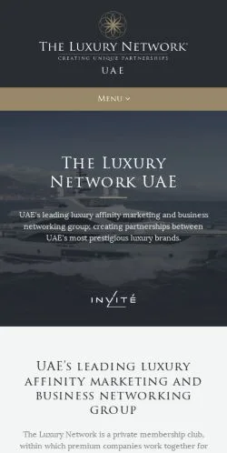 스폰서 기사용 영국 매체 The Luxury Network UAE 사이트 미리보기