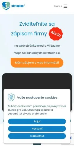 Aperçu du site Virtualne, média de Slovaquie pour articles sponsorisés