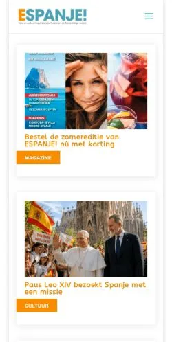 Anteprima del sito ESPANJE!, media di Paesi Bassi per articoli sponsorizzati