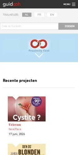 Anteprima del sito Guidooh, media di Belgio per articoli sponsorizzati