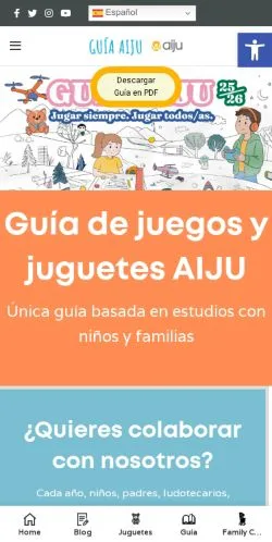 Anteprima del sito Guía AIJU, media di Spagna per articoli sponsorizzati