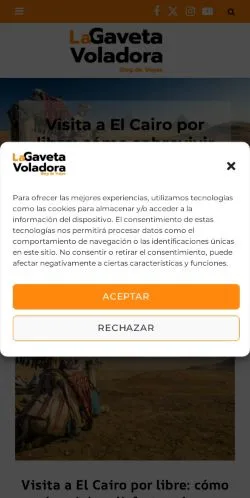 Anteprima del sito La Gaveta Voladora, media di Spagna per articoli sponsorizzati