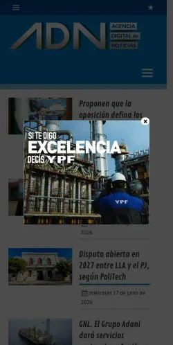 Anteprima del sito ADN Río Negro, media di Argentina per articoli sponsorizzati