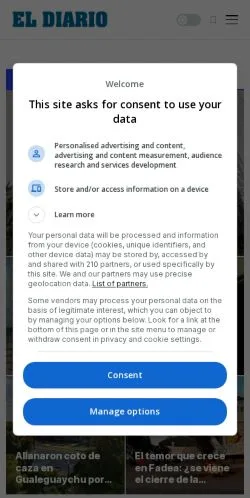 Podgląd witryny El Diario Paraná, medium z kraju Argentyna do artykułów sponsorowanych