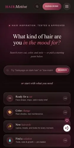 Anteprima del sito Hair Motive, media di Stati Uniti per articoli sponsorizzati