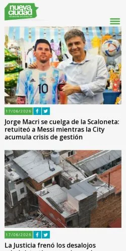 Anteprima del sito Nueva Ciudad, media di Argentina per articoli sponsorizzati