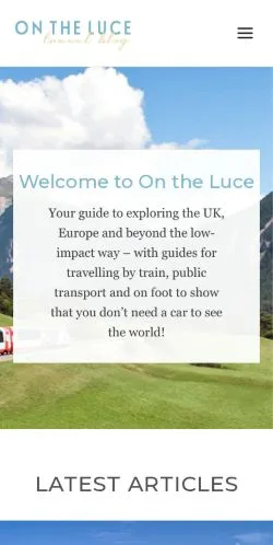 Pré-visualização do site On The Luce, meio de Reino Unido para artigos patrocinados