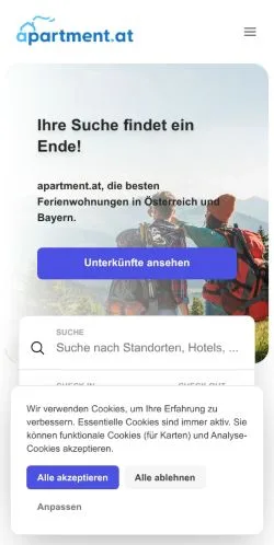 Podgląd witryny apartment, medium z kraju Austria do artykułów sponsorowanych